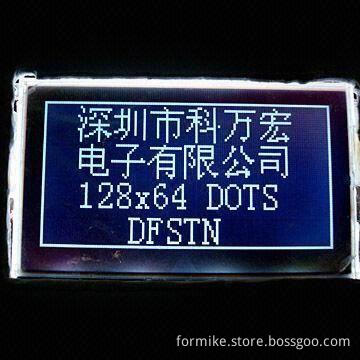 128 x 64 Dots Graphics LCD Module with DFSTN Display, Outline Measures 89.8 x 54.6 x 7.0mm